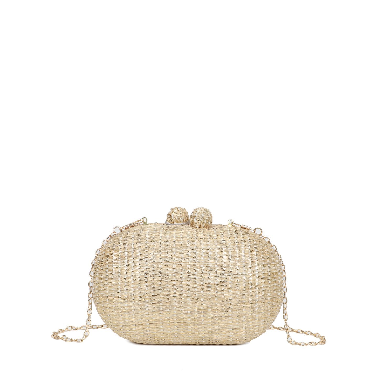 Pochette femme en raphia