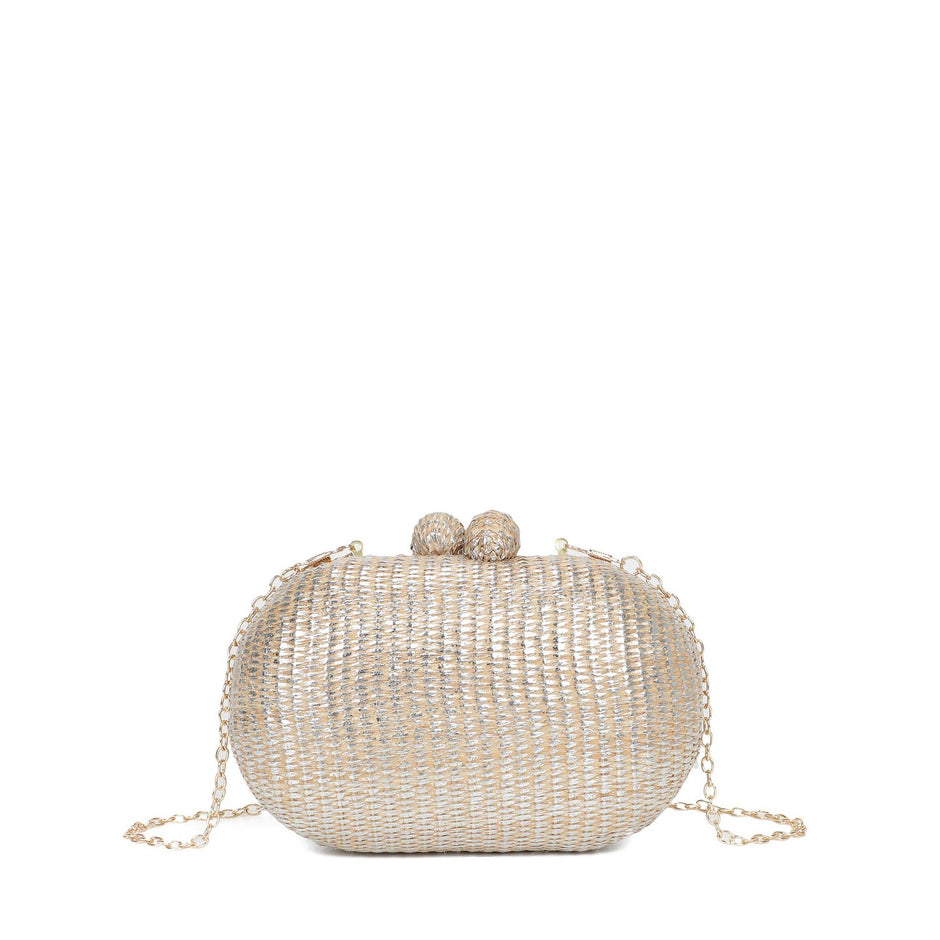 Pochette femme en raphia