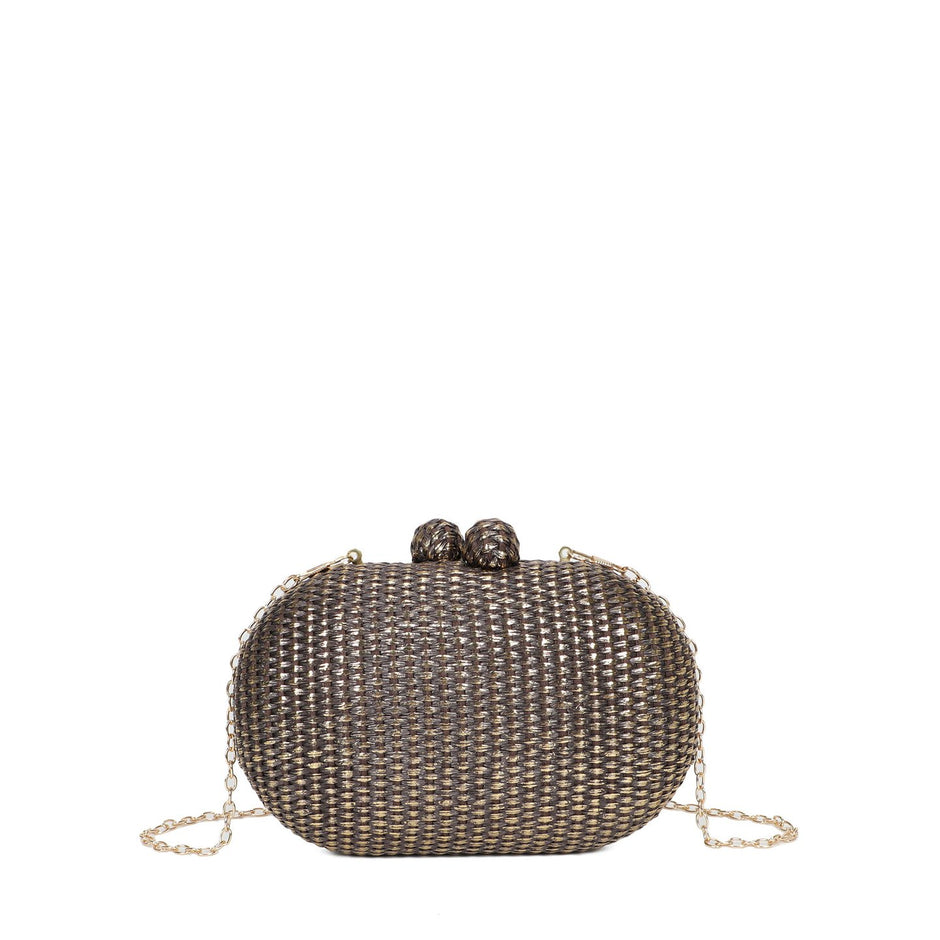 Pochette femme en raphia