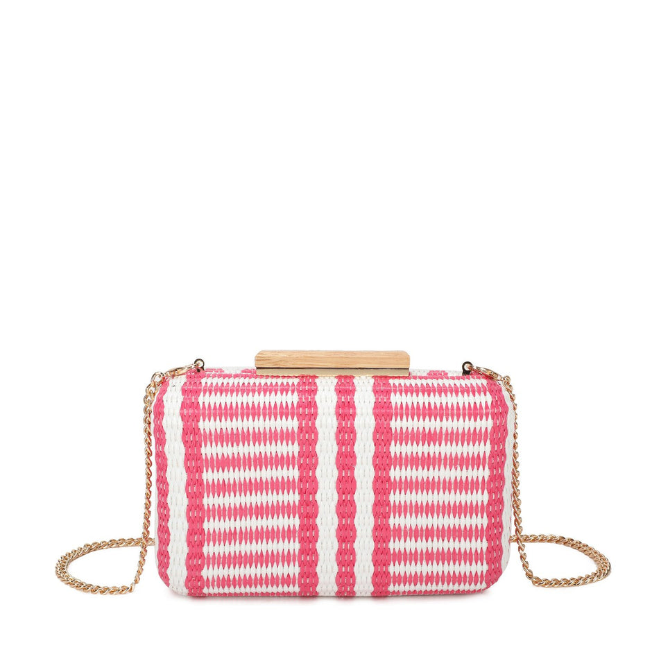 Pochette femme en raphia