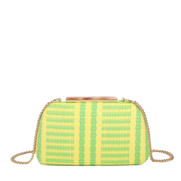 Pochette femme en raphia