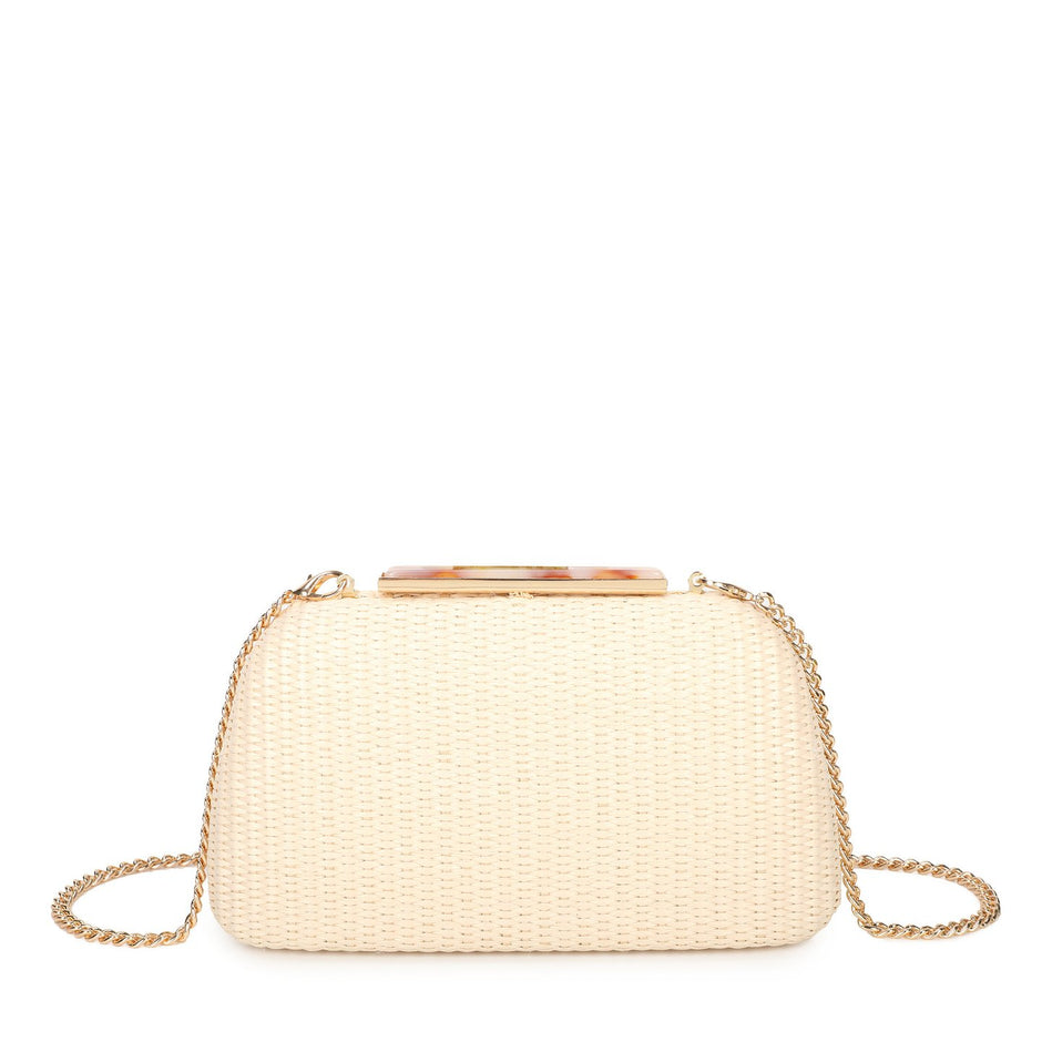 Pochette femme en raphia
