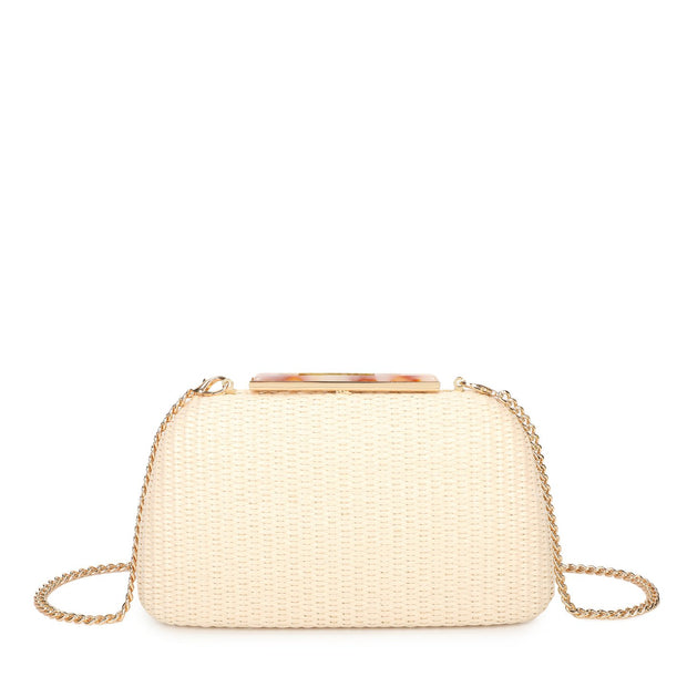 Pochette femme en raphia
