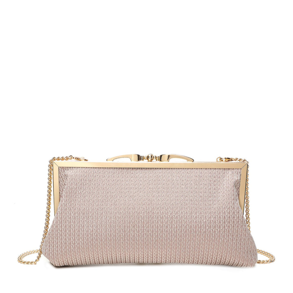 Pochette femme en tissu brillant