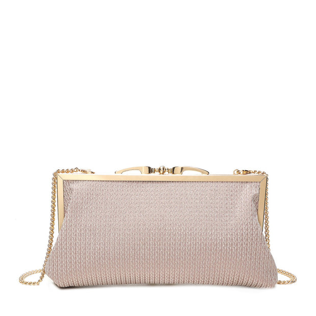 Pochette femme en tissu brillant