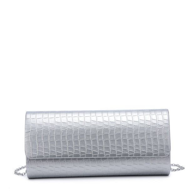Pochette femme texture croco