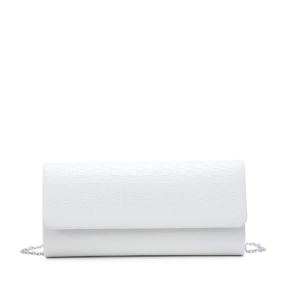 Pochette femme texture croco
