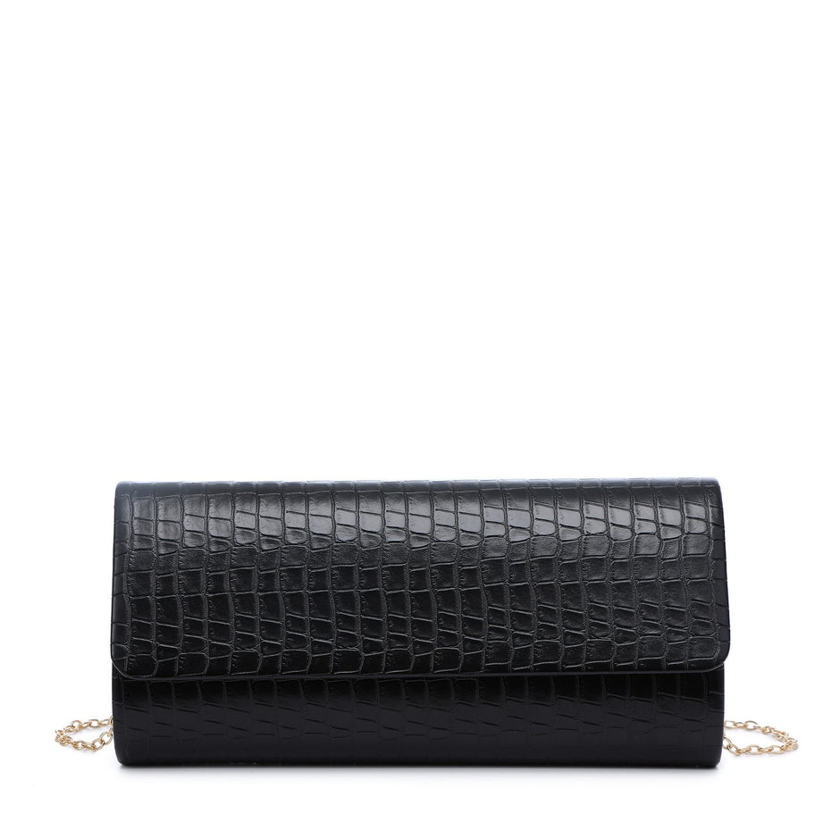 Pochette femme texture croco