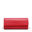 Pochette femme texture croco