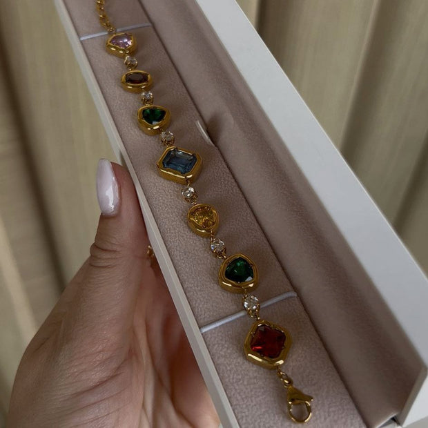 Bracelet Delicate Iris pierres naturelles