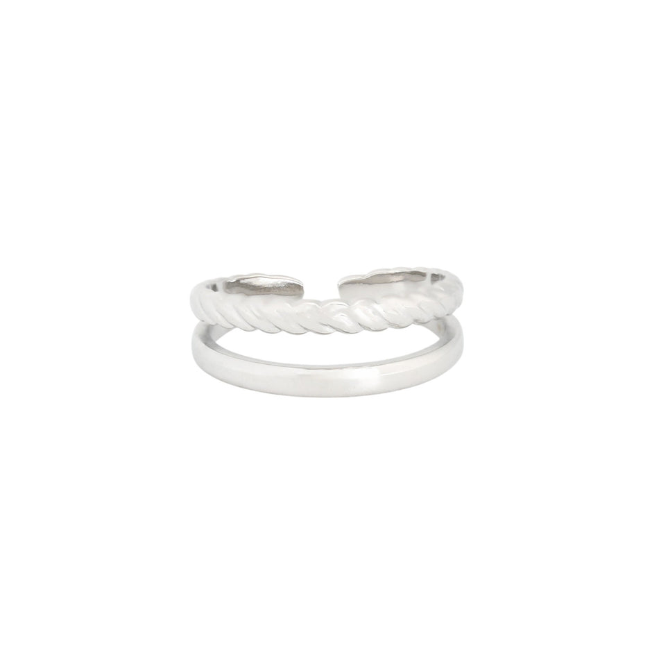 Bague alba réglable double arceau R027
