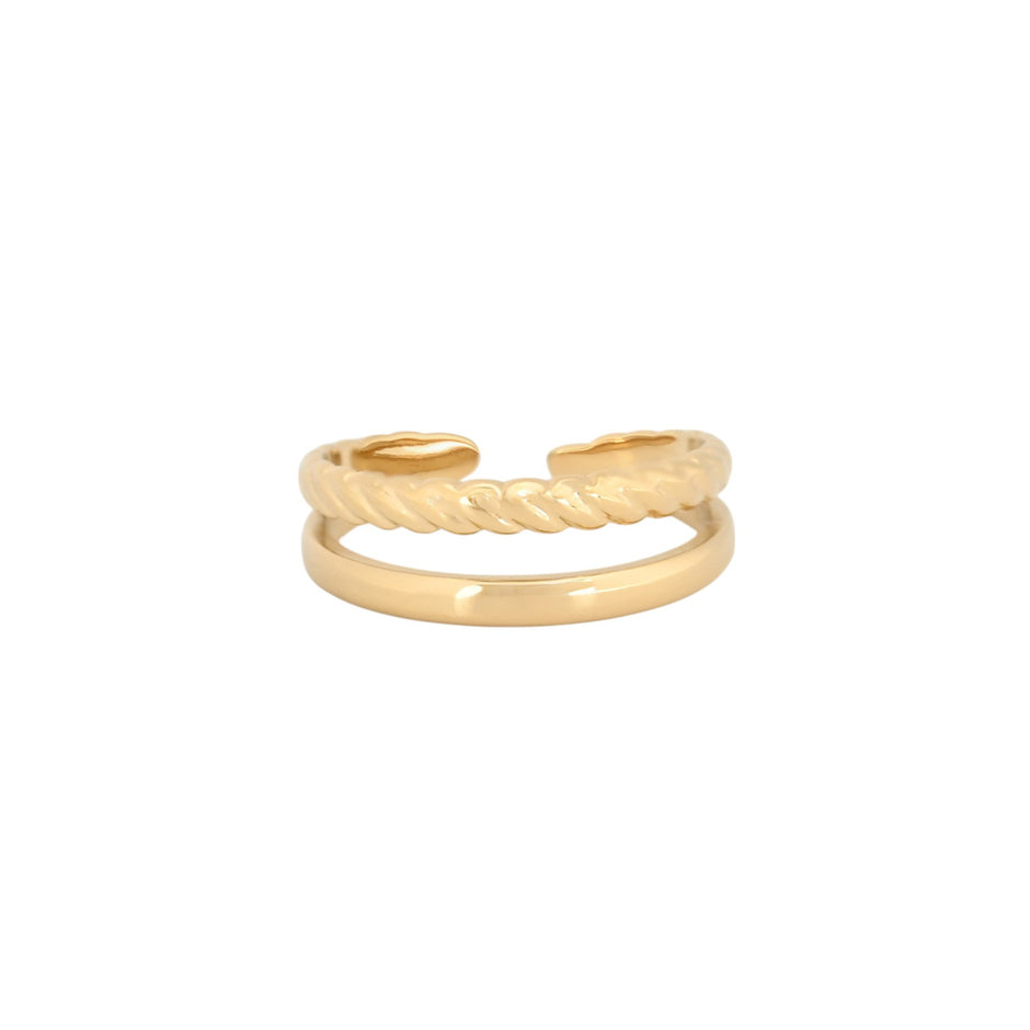 Bague alba réglable double arceau R027