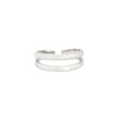 Bague alba réglable double arceau R027