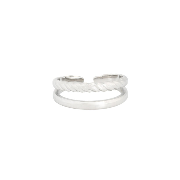 Bague alba réglable double arceau R027