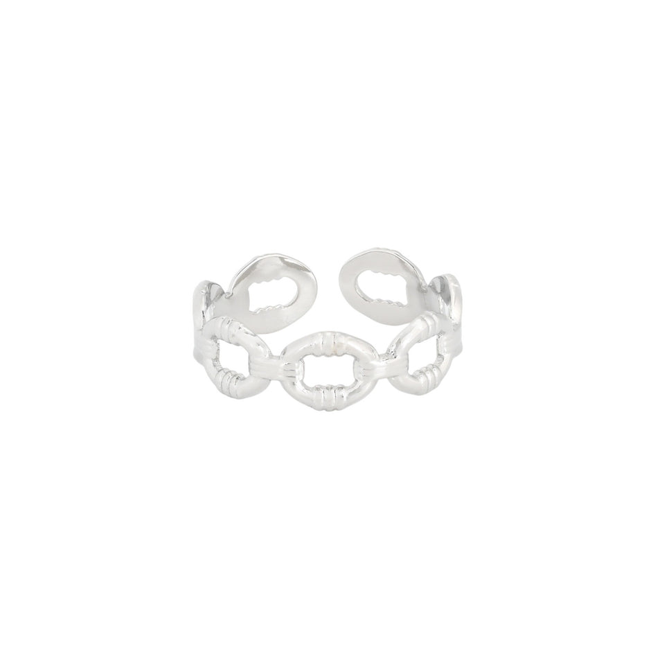 Bague alba réglable acier chaînes R033