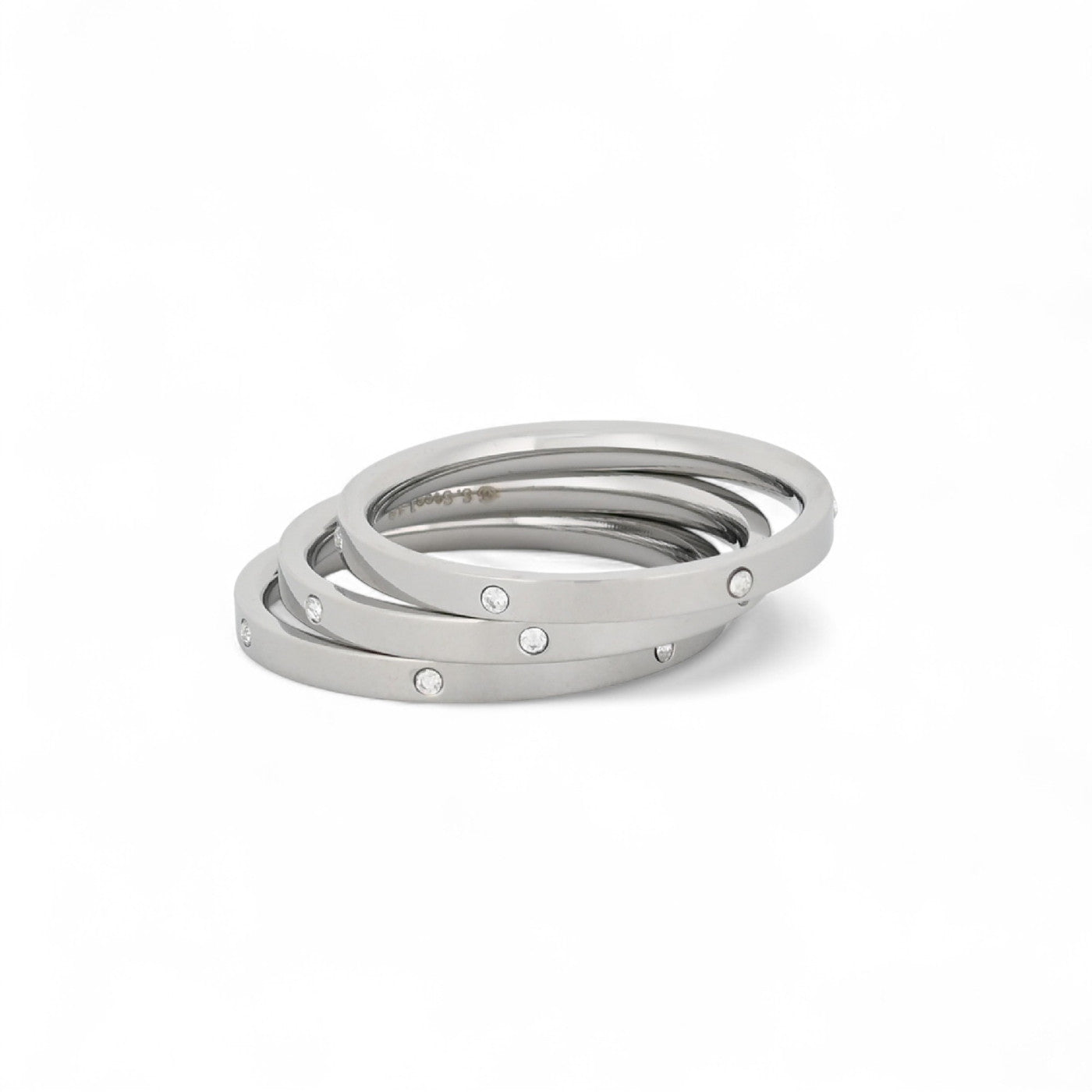 Triple bague alba en acier inoxydable R04_3