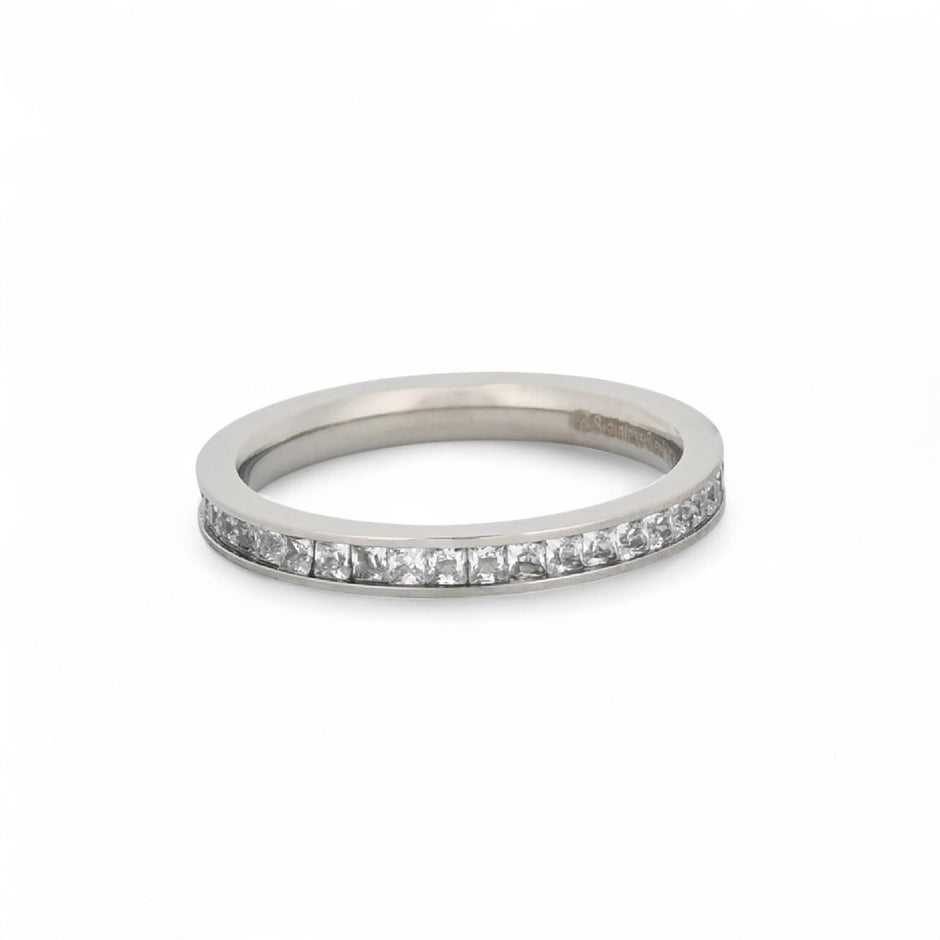 Bague alba en acier fine de base R046