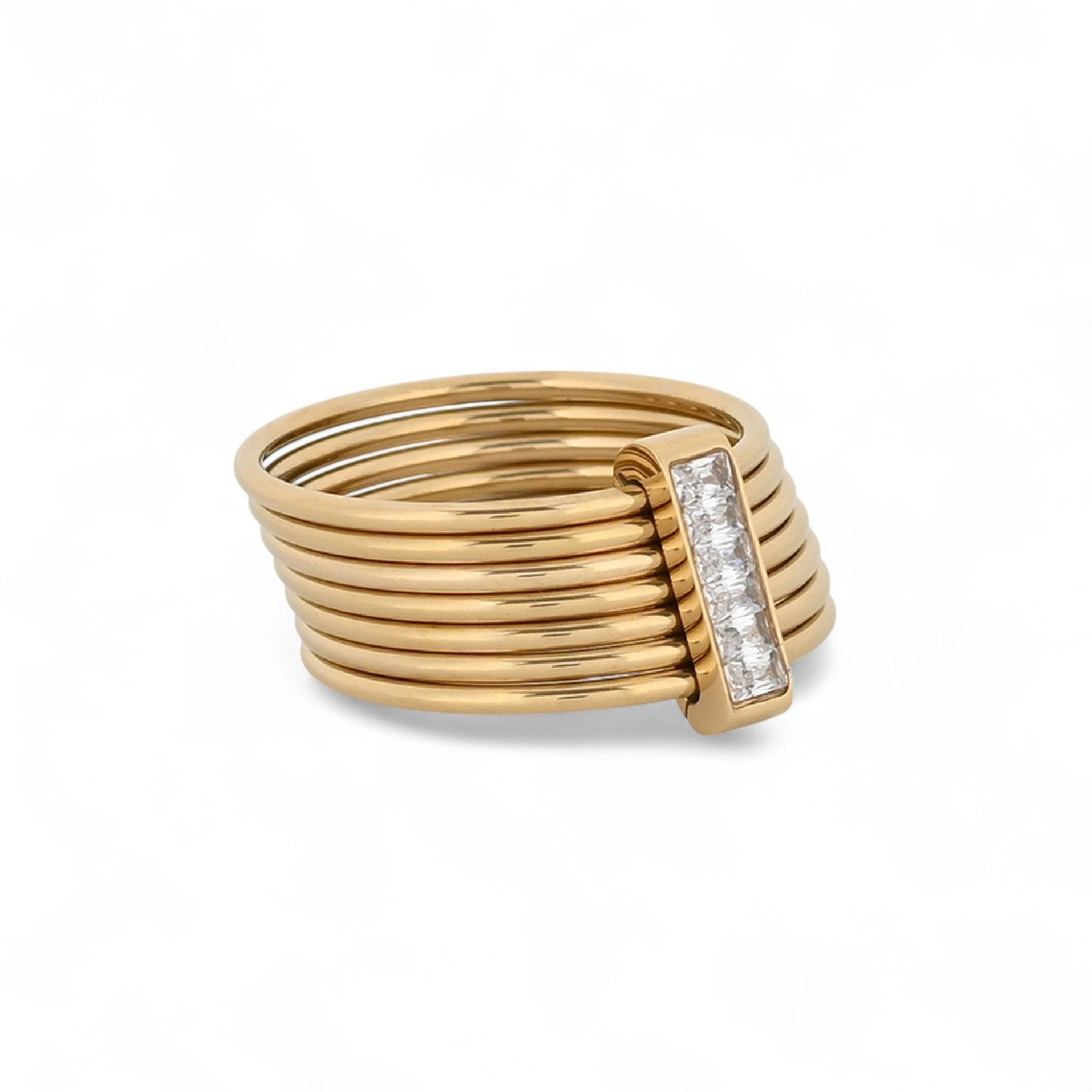 Bague Esmée acier cercles