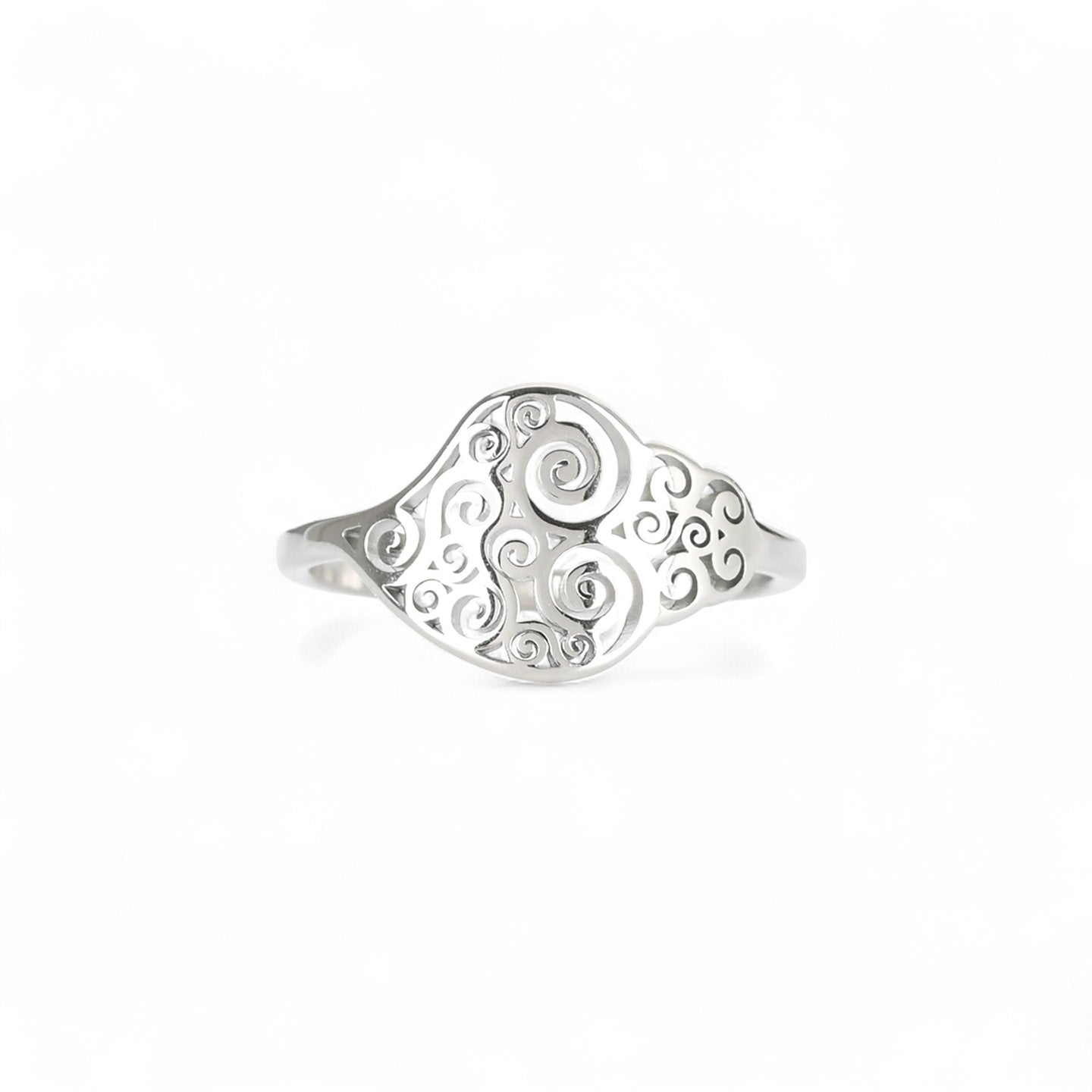 Bague Aria acier coração de viana