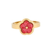 Bague alba réglable en acier fleur R1414_3