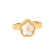 Bague alba réglable en acier fleur R1414_3