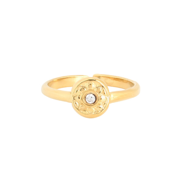 Bague alba réglable acier rond et brillant R1490