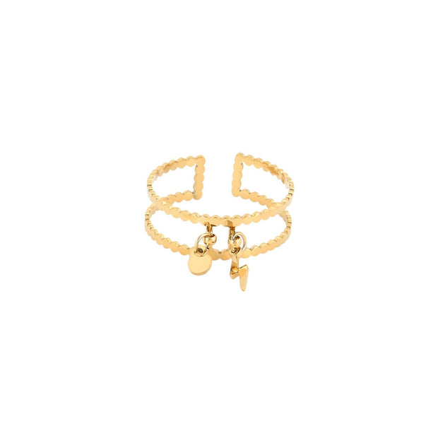 Bague Esmée réglable en acier rayon