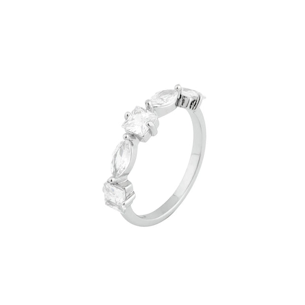 Bague Luna avec pierres géométriques R22773