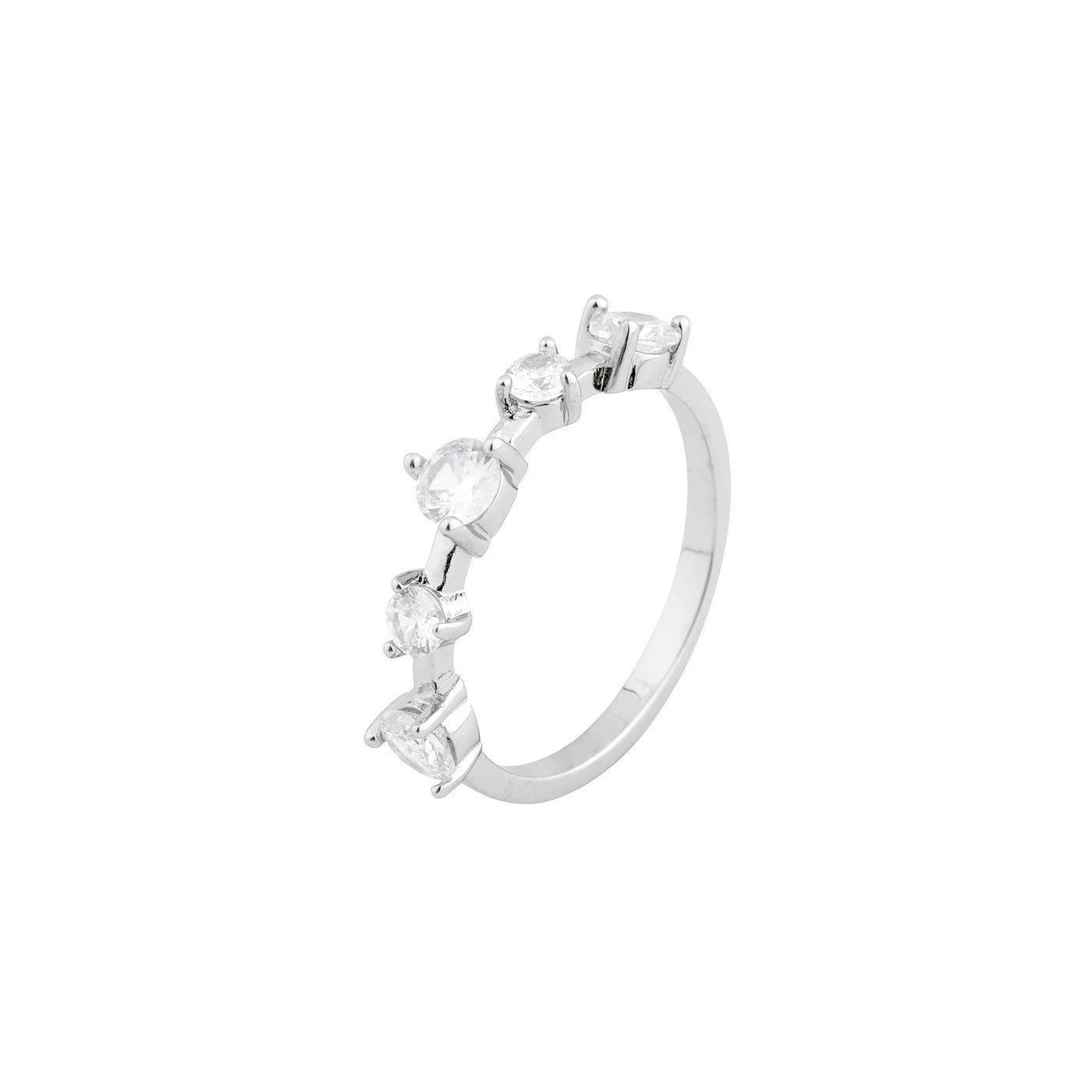 Bague Luna avec pierres rondes  R22774