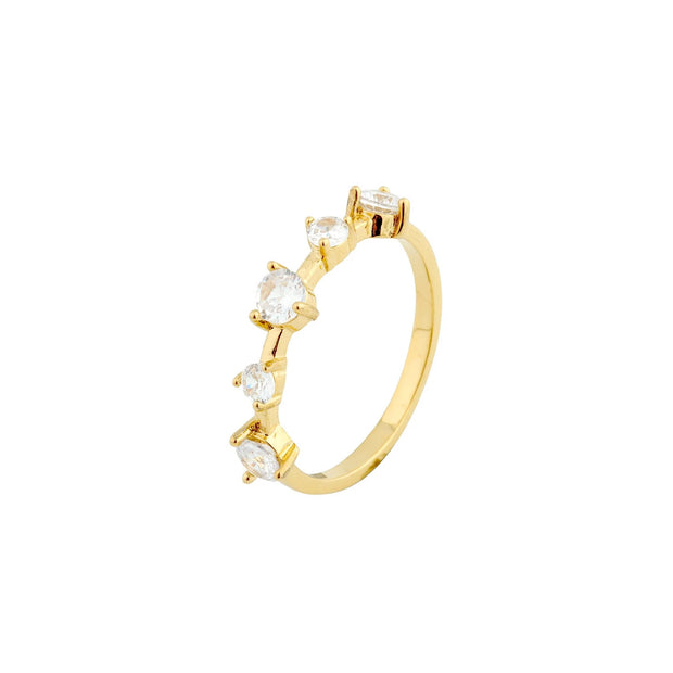 Bague Luna avec pierres rondes  R22774