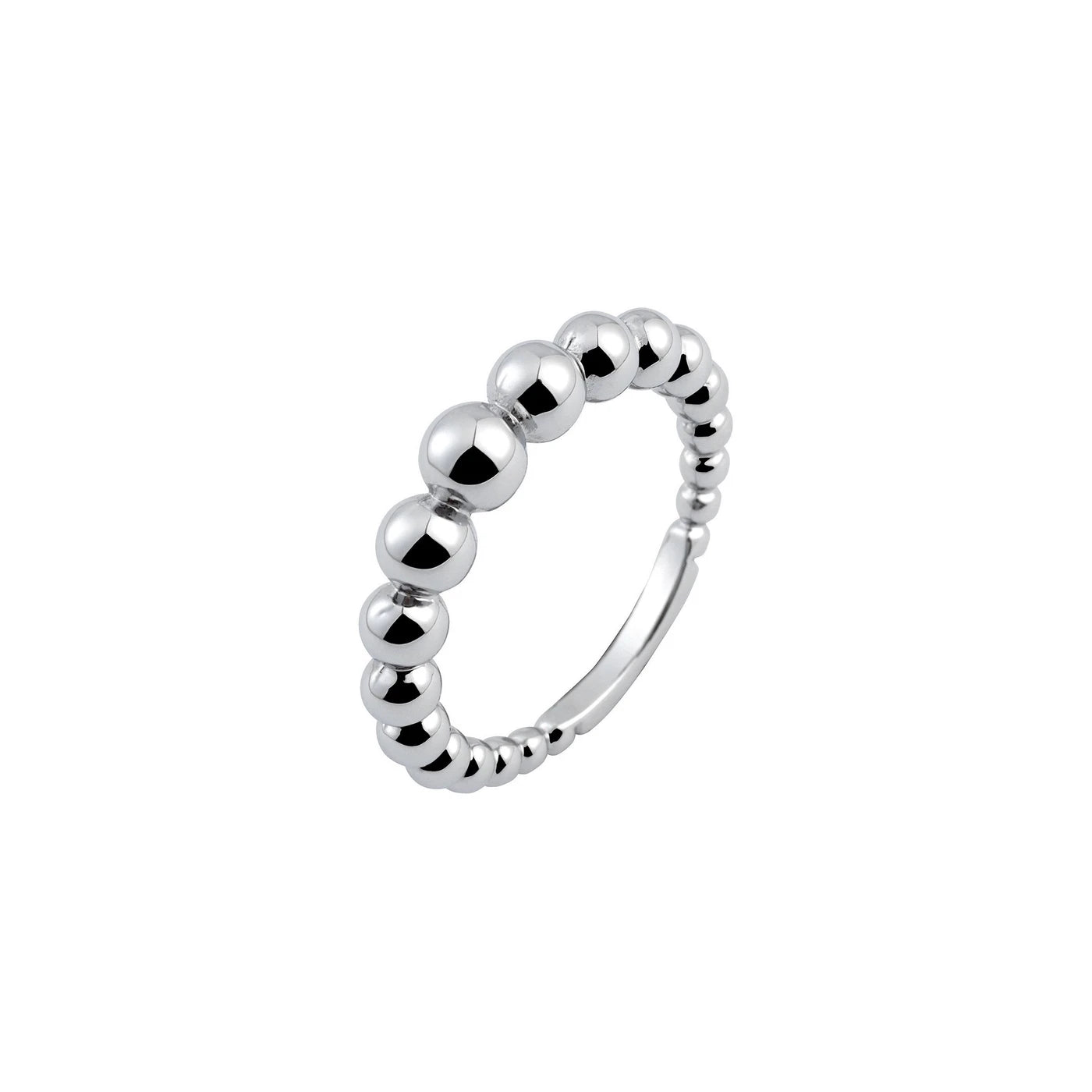 Bague Luna en rhodium de base R23166