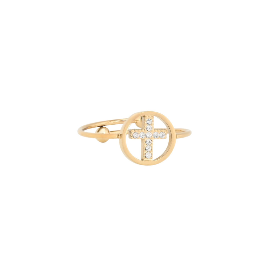 Bague alba réglable acier croix R23694