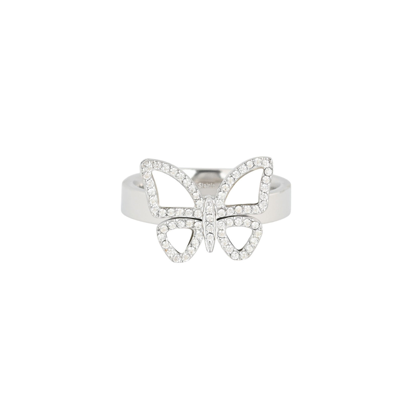 Bague alba acier papillon nacre R24305_2
