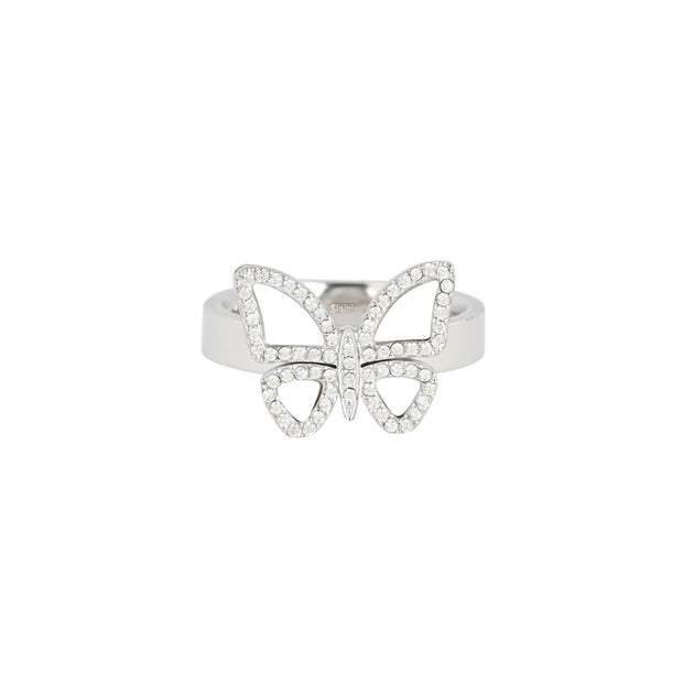 Bague alba acier papillon nacre R24305_2