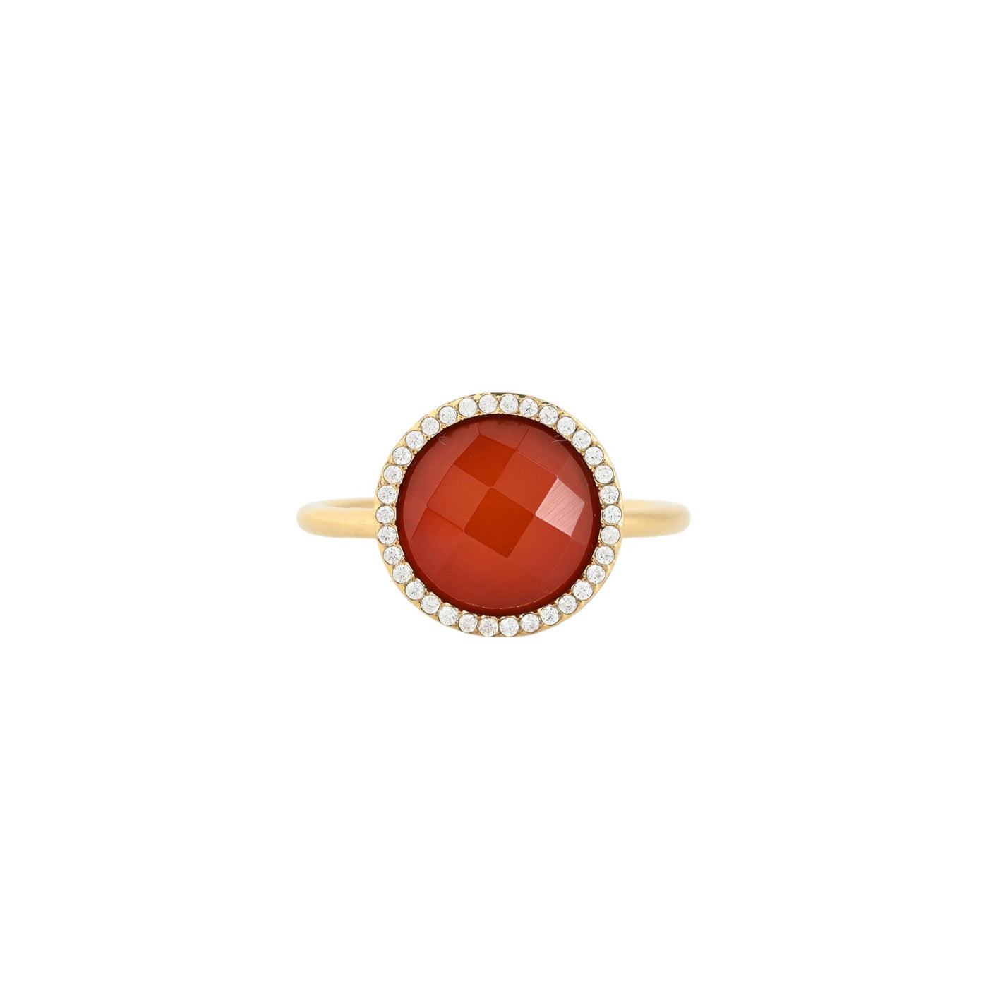 Bague alba acier pierre naturelle rond R24512_3