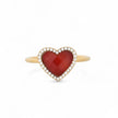 Bague alba en acier pierre naturelle coeur R24516_1