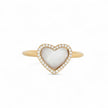 Bague alba en acier pierre naturelle coeur R24516_1