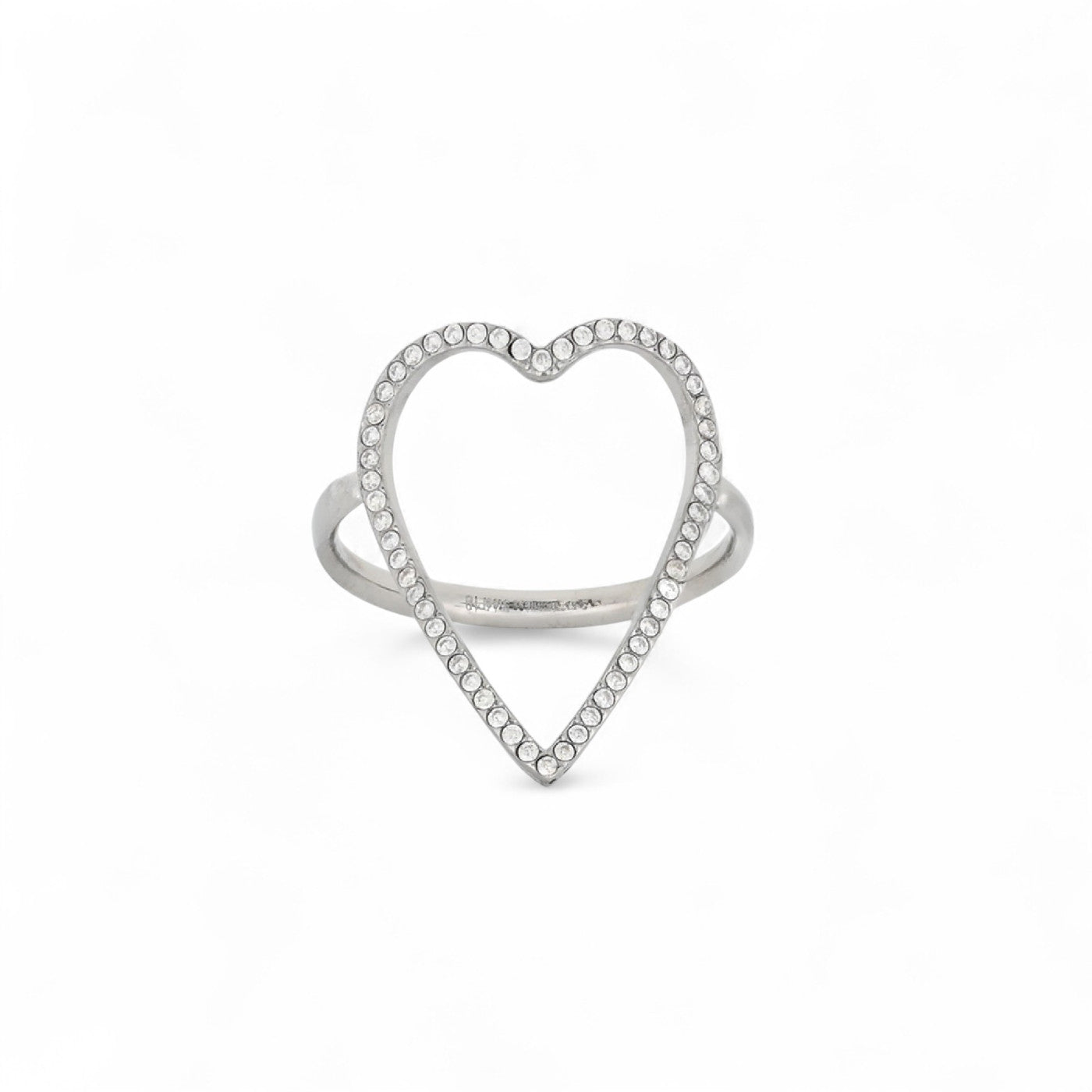 Bague Esmée large acier with coeur