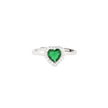 Bague Iris réglable coeur vert