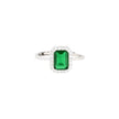 Bague Iris réglable rectangulaire vert