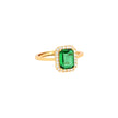 Bague Iris réglable rectangulaire vert