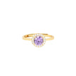 Bague Iris réglable rond lila