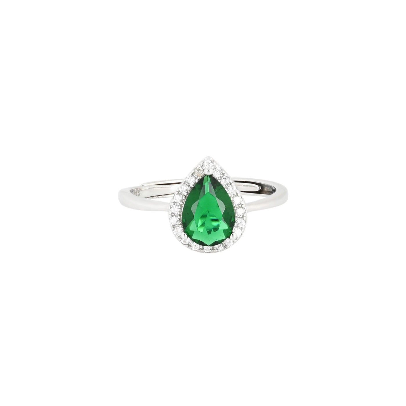 Bague Iris réglable ovale vert
