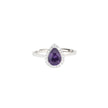 Bague Iris réglable ovale lilas