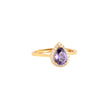Bague Iris réglable ovale lilas