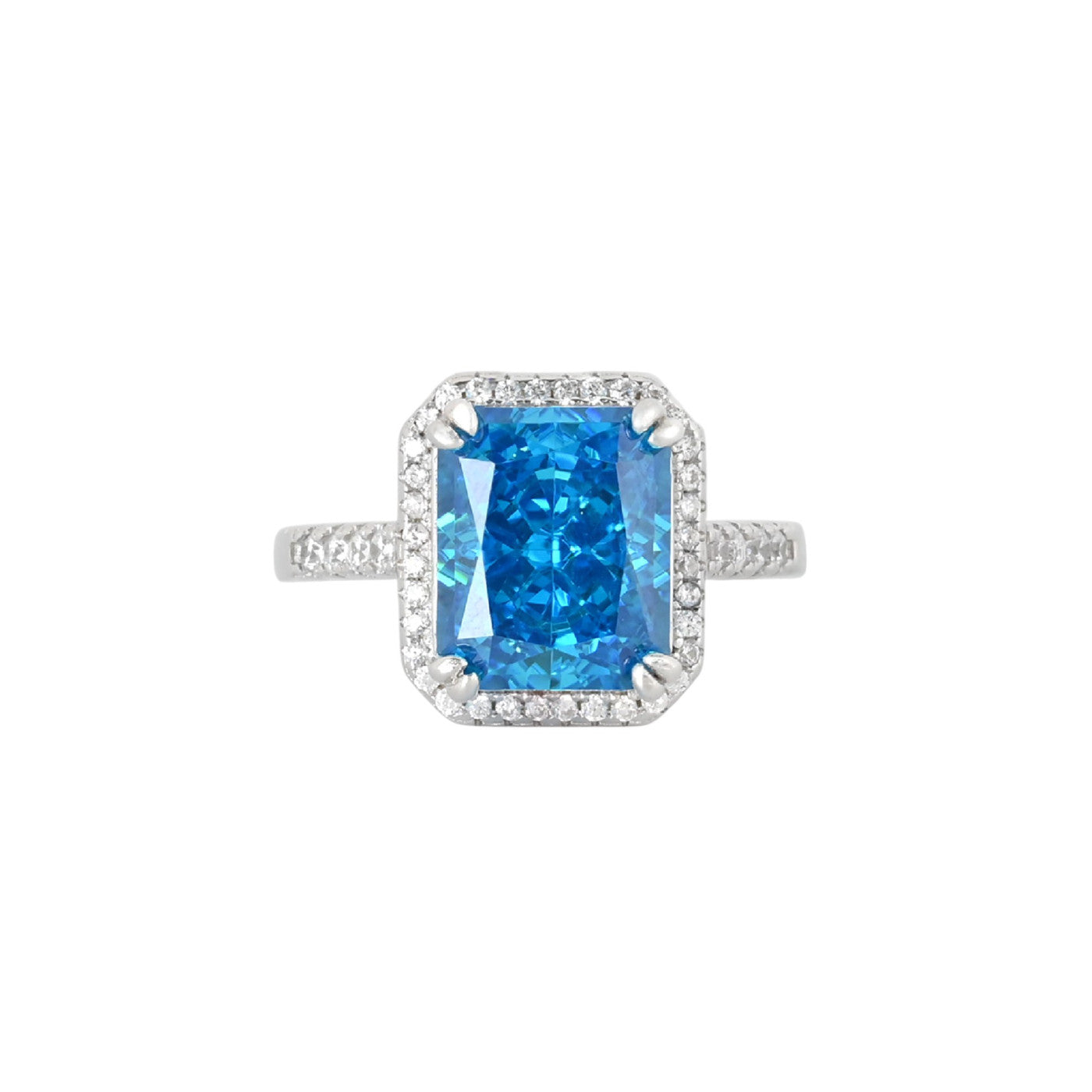 Bague Iris avec pierre rectangulaire R3727-RS17