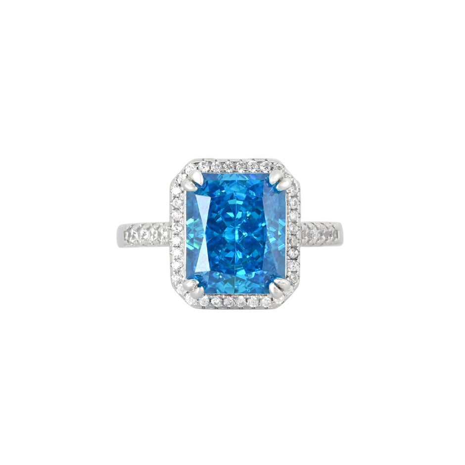 Bague Iris avec pierre rectangulaire R3727-RS17