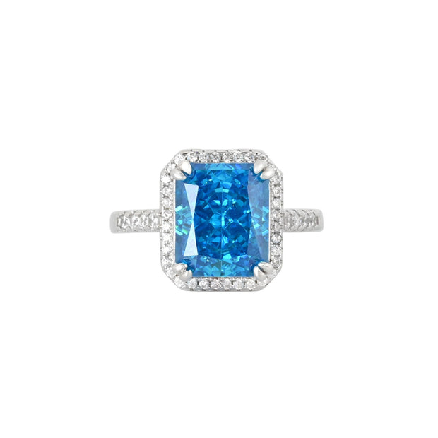 Bague Iris avec pierre rectangulaire R3727-RS17