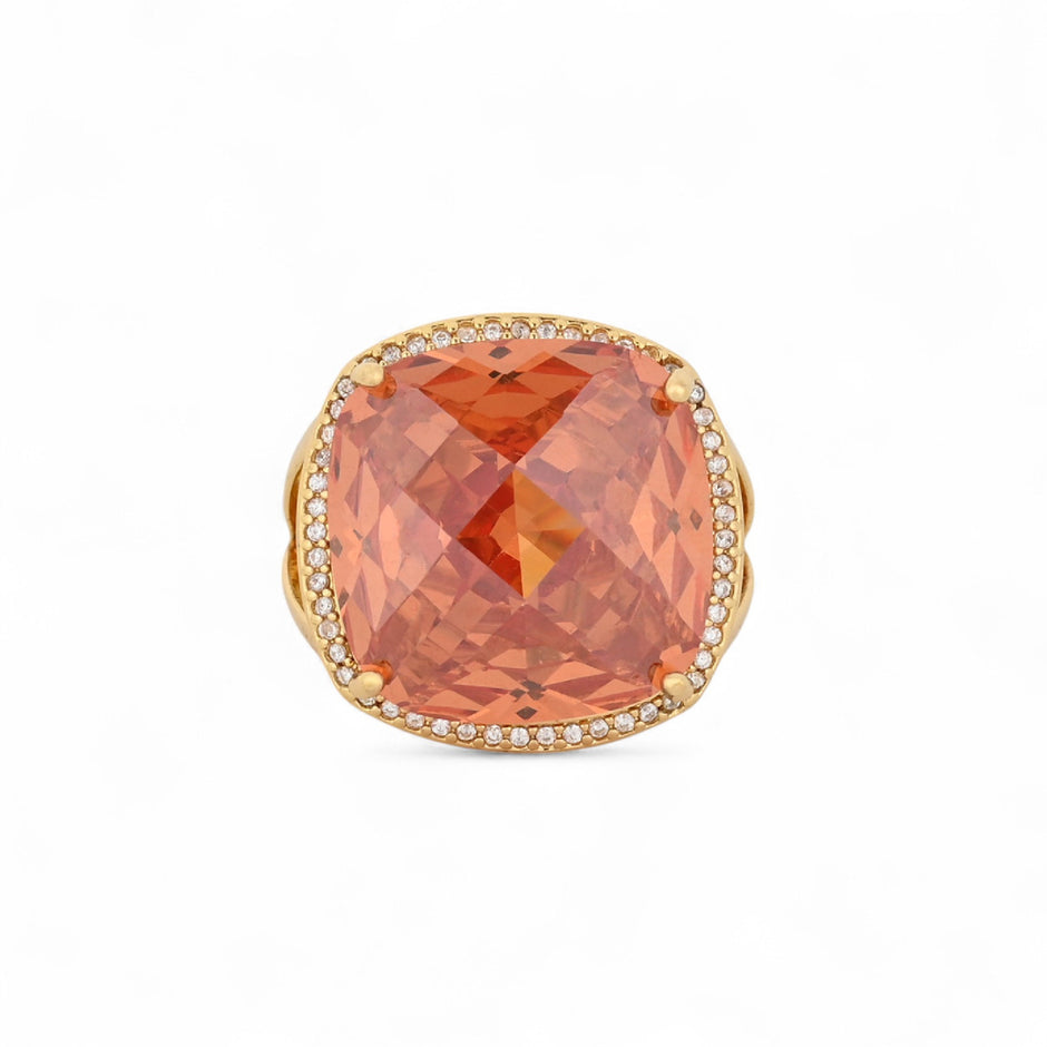 Bague Luna semi précieuse avec pierre et brillants R3741