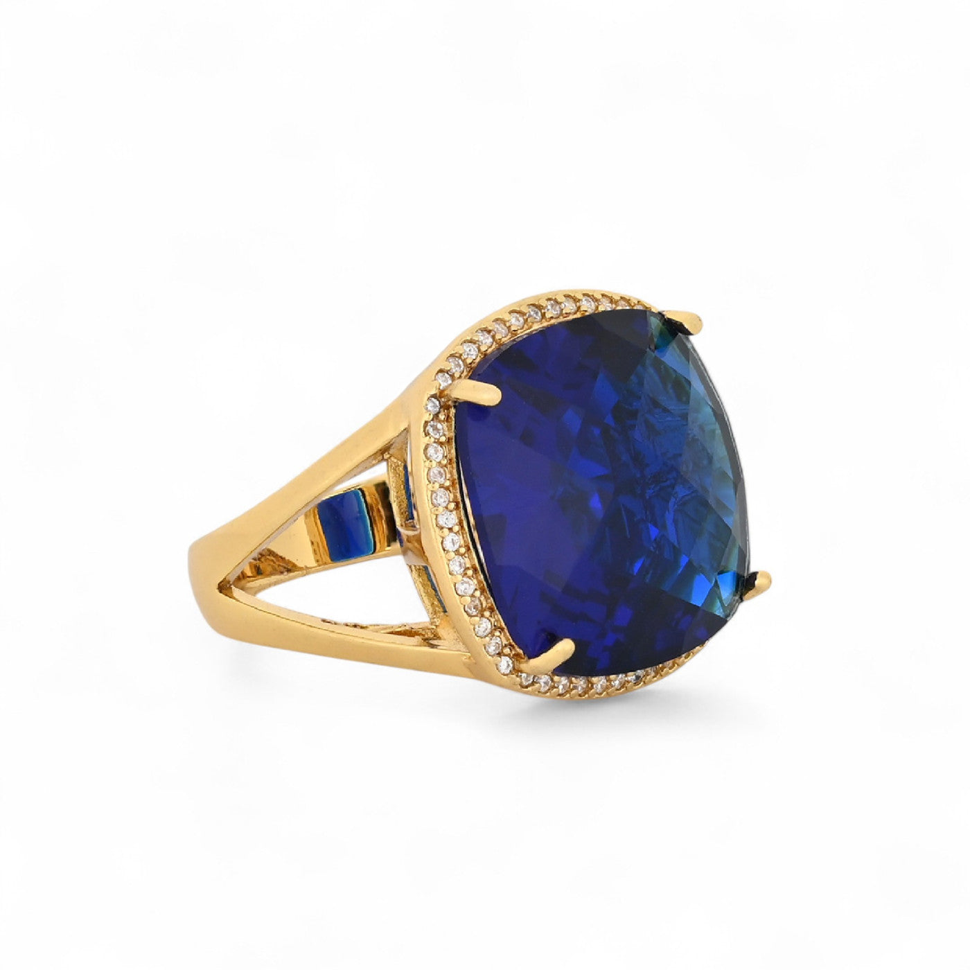 Bague Luna semi précieuse avec pierre et brillants R3741